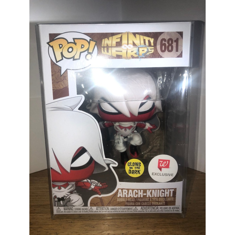 Funko Pop Marvel Infinity Warps Arach-Knight 681 Walgreens Exclusive GITD - Picture 1 of 6